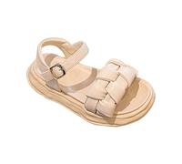 Sandali per bambini Sandali estivi all'aperto punta chiusa suola in gomma morbida scarpe da spiaggia scarpe da acqua vestito da principessa piatto, Beige, 1 UK 3X-Narrow