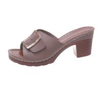 Sandali per Donne 2025 Piattaforma Grosso Muli Sandali Scivolare su Tacchi a Blocchi Scarpe ad Alto Tacco di Punta Quadrata