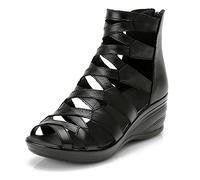 Sandali per Donne Sandali Cuoio Vele Morbida Comoda Spicchi Aperti per Le Dita dei Piedi Sandali Piatti 5