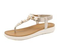Sandali per Donne Sandali Donne Casual Flip Gioiello Flip Flip Tallone Piatto Clip Morbida Scarpe da Punta Fuori dal dolce2.5 Regno Unito