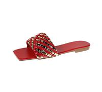 Sandali per Donne Scarpe da Donna Una Sola Parola Pannelli da Donna Indossano Pantofole da Spiaggia a Fondo Piatto femminile6.5 Regno Unito