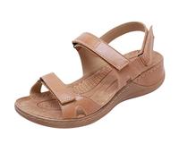 Sandali per le donne Sandali da passeggio Sandali ortopedici da donna Sandali con plateau Open Toe Slides Estate Wide Fit Slides Arch Support Shoes Comode Zeppa Scarpe Pianura Pavers Scarpa Casual