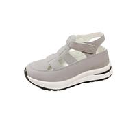 Sandali per le donne Taglia 6 Donna Estate Nuovo Traspirante Casual Roman Hollow Toe Pacchetto Pendenza Con Fondo Spesso Donna, Grigio, 7.5 UK 3X-Narrow