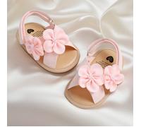 Sandali per neonate scarpe estive, per primi passi all'aperto, scarpe da bimba eleganti bianche per l'estate EUR16,EUR18,EUR19,EUR17Blocchi di colore,Lettere,Colore unico,Piante