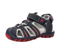Sandali per ragazzi 29 sandali da spiaggia antiscivolo per bambini, scarpe estive traspiranti, comode, con suola morbida, per il tempo libero, scarpe da spiaggia chiuse, grigio., 22 EU