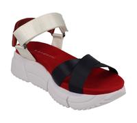 Sandali Piattaforma Blu E Bianchi Bugatti 431-88181-6969 Per Donne