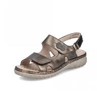 Sandali Piattaforma In Pelle Bronzo RIEKER 60462-90 Per Donne