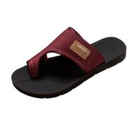 Sandali piatti alla moda primavera per le donne spiaggia Falt Summer Flip Flop carino 2025 elegante primavera 2025 signore casual Y2K, Rosso, 37.5 EU