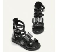 Sandali piatti alla romana estivi e casual, versatili e carini, con fiocco e colori abbinati, adatti per bambine, ideali per il mare e l'estate EUR21,EUR22,EUR23,EUR24,EUR25,EUR26,EUR27,EUR28,EUR29,EU