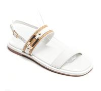 Sandali piatti con lacci, fibbia decorativa e design a contrasto di colore Adotta i sandali avec ces più chic dalla silhouette moderna ed élégante. Puntini e damigelle con boucle regolabile, elles ass