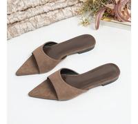 Sandali piatti con punta affusolata da donna, nuovi sandali da spiaggia versatili e morbidi per la primavera/estate 2026, sandali alla romana alla moda per donna, taglie grandi 41-42 EUR36,EUR37,EUR38
