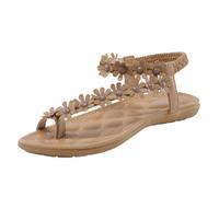 Sandali piatti da donna alla moda estivi un dito del piede 2025 Boho Comfy Beach Gladiator Primavera Perizoma Primavera 2025 Anello Floreale Carino Falt Sling Sandali Comfort Wedding Womens Dressy