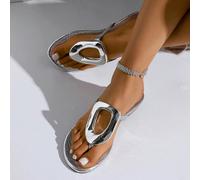 Sandali piatti da donna con texture Eleganti e versatili - Nuovi arrivi estivi - Comodi e casual - Adatti per uso quotidiano - Vacanze al mare - Design con texture Sandali aperti - Scarpe flat - Color