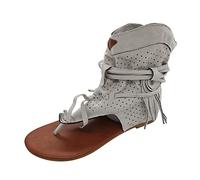 Sandali Piatti da Donna Estive Vendita Sandalo Trekking Donna Bohemia Flip Flop Spiaggia Estivi Scarpe Casual Open Toe Tacco Piatto Pantofole retrò Sandaletti E Suola Antiscivolo Spiaggia Esterni