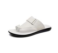 Sandali Piatti Estivi La Correzione del Piede, Sandali da Spiaggia Traspiranti da Uomo con Anello per La Correzione Dell'alluce Valgo, Infradito Spiaggia Infradito, per Plantari, Fascite(White,44 EU)