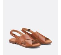 Sandali piatti in pelle Algar Marrone 37