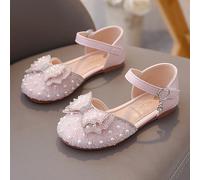 Sandali piatti per bambine, sandali da principessa con strass, fiocco di perla, sandali alla moda con punta chiusa EUR21,EUR22,EUR23,EUR24,EUR25,EUR26,EUR27,EUR28,EUR29,EUR30,EUR31,EUR32,EUR33Piante