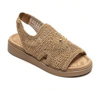 Sandali piatti traforati con motivo decorativo e suola spessa e comoda Offrez e il tuo aspetto sono fantastici e toccano sandali e piatti originali. Il loro design aggiornato con il valore dei motivi 