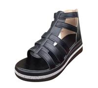 Sandali plateau con cavigliera a strass, punta aperta, moda, donna, eleganti e comodi, perfetti per look estivi chic e cerimonie informali