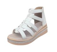 Sandali plateau donna con cinturino alla caviglia, punta aperta, moda, eleganti e comodi, perfetti per look estivi chic
