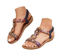 Sandali Plateau Ortopedici Donna con Perle Veneziane ADIPO-Certificati T.35-41 - Infradito Boho Chic per Spiaggia e Città, Plateau Antiscivolo,Calzature Estive in Spago di Cordoba e Plantare BioClou