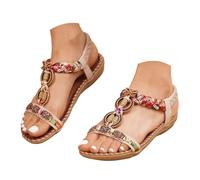 Sandali Plateau Ortopedici Donna con Perle Veneziane ADIPO-Certificati T.35-41 - Infradito Boho Chic per Spiaggia e Città, Plateau Antiscivolo,Calzature Estive in Spago di Cordoba e Plantare BioClou