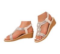 Sandali Plateau Ortopedici Donna con Perle Veneziane ADIPO-Certificati T.35-41 - Infradito Boho Chic per Spiaggia e Città, Plateau Antiscivolo,Calzature Estive in Spago di Cordoba e Plantare BioClou
