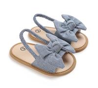 Sandali pre-camminanti da spiaggia con fiocco solido per bimbi e bimbe, suola flessibile