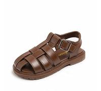 Sandali Ragazze Baotou Sandali Romani Edizione Coreana Suola Morbida Con Scarpe Da Principessa Straniera Stivali Termici Stivali Da Caccia, marrone, 30 EU X-Stretta