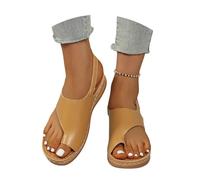 Sandali Retrò Con Separatore Delle Dita Sandals Ortopedici Da Donna Con Supporto for L'arco Plantare Flip-Flops Con Zeppa E Plateau Leggeri Infradito Casual 2026 Scarpe Da Spiaggia(Brown,42 EU)
