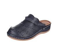 Sandali Romani Chiusi Ortopedici Donna ADIPO-Certificati T.35-41 - Mule Boho Chic con Plateau 2cm, Suola Antiscivolo UNI EN 20347:2023, Calzature Spiaggia/Città in Pelle Fiorentina con Supporto Arco