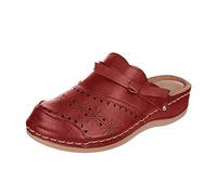 Sandali Romani Chiusi Ortopedici Donna ADIPO-Certificati T.35-41 - Mule Boho Chic con Plateau 2cm, Suola Antiscivolo UNI EN 20347:2023, Calzature Spiaggia/Città in Pelle Fiorentina con Supporto Arco