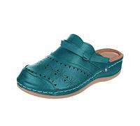 Sandali Romani Chiusi Ortopedici Donna ADIPO-Certificati T.35-41 - Mule Boho Chic con Plateau 2cm, Suola Antiscivolo UNI EN 20347:2023, Calzature Spiaggia/Città in Pelle Fiorentina con Supporto Arco
