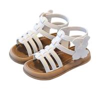 Sandali romani da bambina, alla moda, per la primavera e l'estate, scarpe alte per bambine e bambini, sandali per bambine di 5 anni, bianco, 30 EU