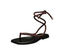 Sandali romani da donna, eleganti, leggeri, con cinturino intrecciato, comodi da infilare, per giornate calde, suola robusta per un buon contatto con il suolo, scarpe estive, scarpe da spiaggia