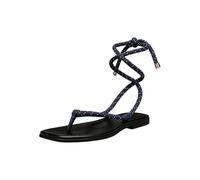 Sandali romani da donna, eleganti, leggeri, con cinturino intrecciato, comodi da infilare, per giornate calde, suola robusta per un buon contatto con il suolo, scarpe estive, scarpe da spiaggia, Blu