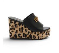 Sandali Sabot con zeppa Donna Guess FLJE3VELE04 Scarpe Evenza3 Black Animalier