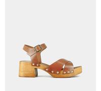 Sandali sabots in pelle Mae Bis Marrone 39
