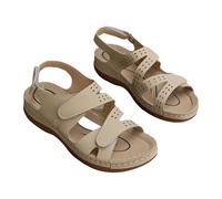 Sandali Schiava Donna Sandali Comodi Donna Estivi Sportivi da Con Supporto Per L' Plantare Comodi da Esterno Cinturino Camminata Scarpe (Beige 43)