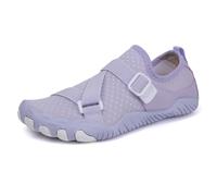 Sandali Scoglio Scarpe da Spiaggia Estive Aqua Shoes Outdoor Antiscivolo Spiaggia Nuoto Scarpe A Piedi Nudi Scarpe da Guado Traspiranti Ad Asciugatura Rapida(Purple,44)