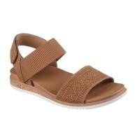 Sandali Skechers Donna con Memory Foam Colore Marrone Chiusura a Strappo Casual