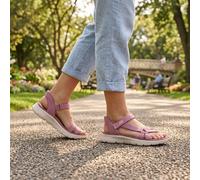 Sandali Skechers Donna Slip-ins GO WALK Flex Rosa Malva con Strappo Memory Foam