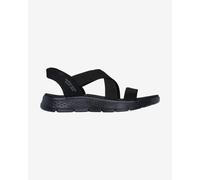 Skechers Sandali da Donna Go Walk Flex Glimmer Up Hands Free Slip-ins, Nero, 37 EU