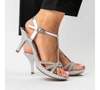 sandali slide Aggiungi un tocco di brillantezza al tuo passo con questi scintillanti sandali slide, perfetti per eventi serali e occasioni speciali. Caratterizzati da decorazioni scintillanti e da un