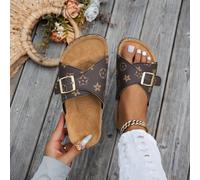 Sandali slide da donna alla moda, versatili, eleganti, casual, adatti per vacanze, spiaggia e attività all'aperto EUR36,EUR37,EUR38,EUR39,EUR40,EUR41,EUR42Grafico,stampa dappertuttoTessuto