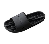 Sandali & Slides - Infradito da donna e uomo, comode pantofole estive, antiscivolo, unisex, coppia d'amore, pantofole da bagno, Nero , 44 EU