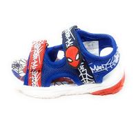 Sandali Spider-Man per Bambini,Blu e Rosso,Chiusura a Strappo,Suola in Gomma con luci LED (Blu, Sistema Taglie Calzature EU, Adolescente, Numero, Media, 33)