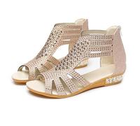 Sandali Sportivi Da Donna Comode E Regolabili Piatto Decorazione Floreale Con Perle Di Strass Camminata Vintage Scarpe Spiaggia Moda Infradito Mare Punta Rotonda Aperta Estive All'Aperto Sandalo Passe