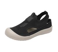 Sandali sportivi da donna, estivi, ortopedici, comodi, da sneaker, da trekking, da esterno, chiusi, in gomma, estivi, leggeri, per viaggi, escursioni, tempo libero, Nero , 40