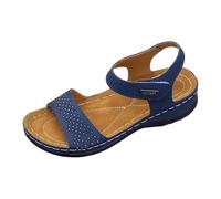 Sandali Sportivi Donna Sandali Ortopedici Donna Estivi Eleganti Con Punta Aperta E Zeppa Antiscivolo Plantare Estraibile E Supporto Arch Fit Cinturino Alla Caviglia Comodi Trekking Della Marina 1 43